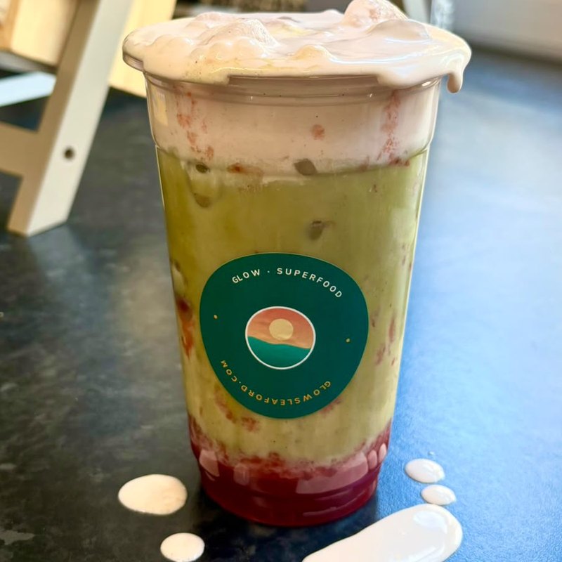 Strawberry Glaze Iced Matcha